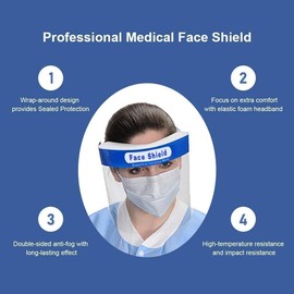 2 Pieces Full Face Shield Adjustable Transparent Face Protection Anti Drop for Women Men for Beauticians, Hairdressing Salons and Hairdressing Salons
