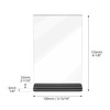 QWORK® Pack of 6 A6 Acrylic Table Stands with Solid