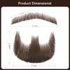 Prejoye Realistic Mustache Human Hair, Handmade Fake Beards with Invisible