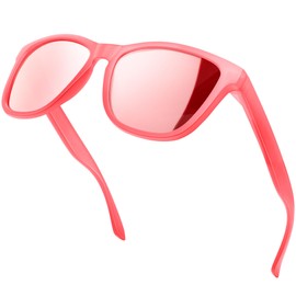 KANASTAL Sunglasses for Women Polarized Pink Sunglasses Trendy Womens Sun Glasses UV400 Protection Classic Fashion Pink Shades for Outdoor Diving Traveling