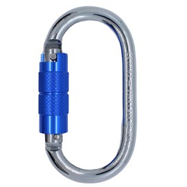 Carabiner Specialty Store Kobe Kiraru Auto Lock (Twist Type), CE Certified, Breaking Strength, Approx. 5502.5 lbs (25 kN), Domestic Tested, Oval Type, Steel, Weight 5.6 oz (166 g) per Piece, 1 Pack