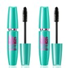 Boobeen 2pcs Waterproof Mascara Green, Volumizing and Lengthening Formula, Quick
