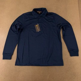 Harriton Men's Medium Navy Advantage Snag Protection Plus Long Sleeve Polo M348L