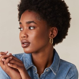 PAVOI 14K Rose Gold Plated 925 Sterling Silver Post Lightweight Hoops | 30mm | Rose Gold Hoop Earrings for Women