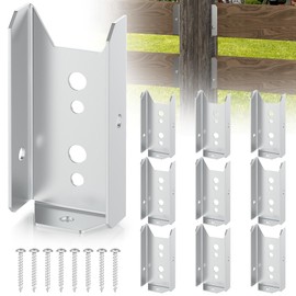 CHENTEEL 2x4 Fence Brackets for Wood,Fence Post Bracket,2x4 Brackets for Fence Rail,Deck Bracket Connectors for 2"×4" (Actually 1.5"x3.5") Wood Post with 80pcs Screws
