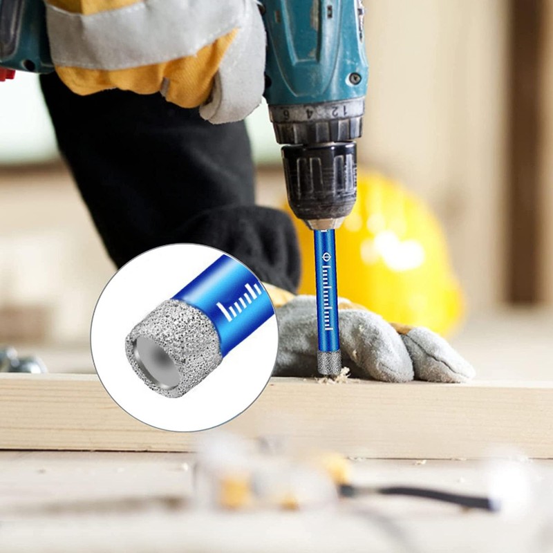 9 Pack Premium Diamond Drill Bit Set - Versatile Tools