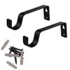 HOMEELABADOR®Curtain Pole Rod Bracket Pipe Holder Heavy Duty Drapery Ring