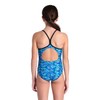 Arena Girls Pool Tiles Light Drop Back - Black/Blue Multi