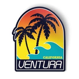 Squiddy Ventura California - Vinyl Sticker for Car, Laptop, Notebook (5" high)