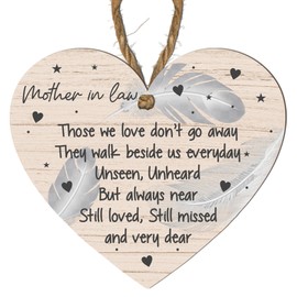 Mother in Law | Mum | Mummy | Step Mum Memorial Plaque - ‘Those We Love Don’t Go Away’ - Remembrance and Sympathy - Thoughtful Bereavement Gift for Loss of Loved One (Mother in law)