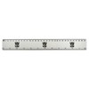 'Welsh Corgi Wearing Crown' 30cm (12 Inch) White Plastic Ruler