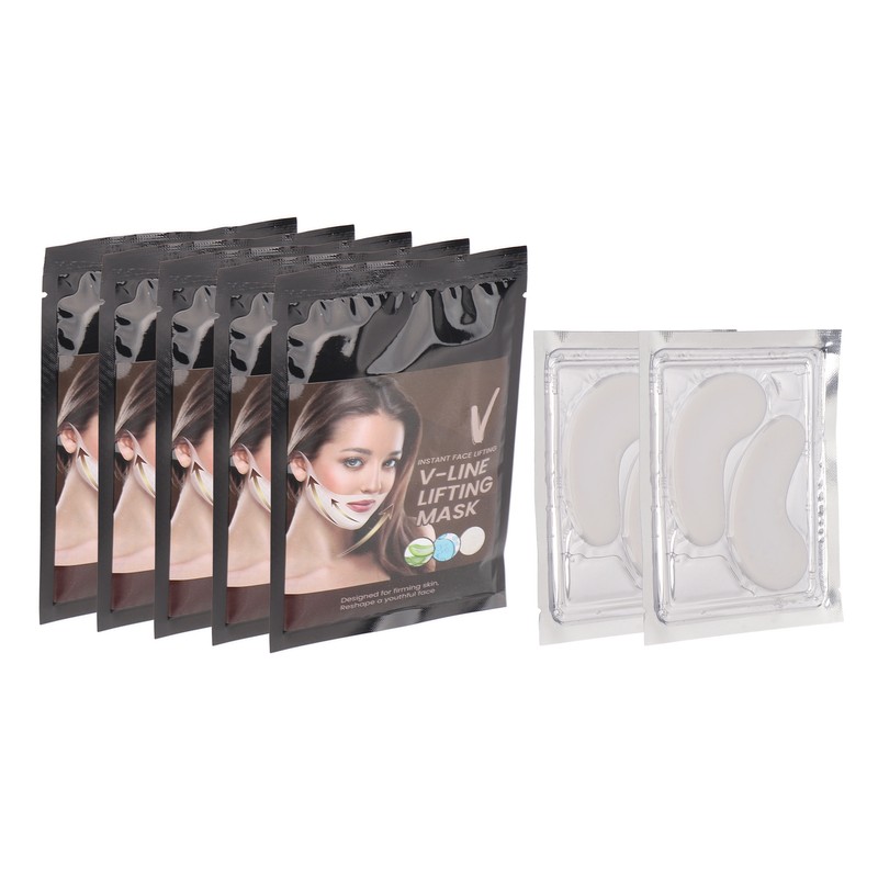 5pcs V Line Lifting Mask 2 Pairs Eye Mask Firm