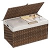 HOOBRO Storage Basket with Lid, 42.3 Gallon (160L) Wicker Basket,