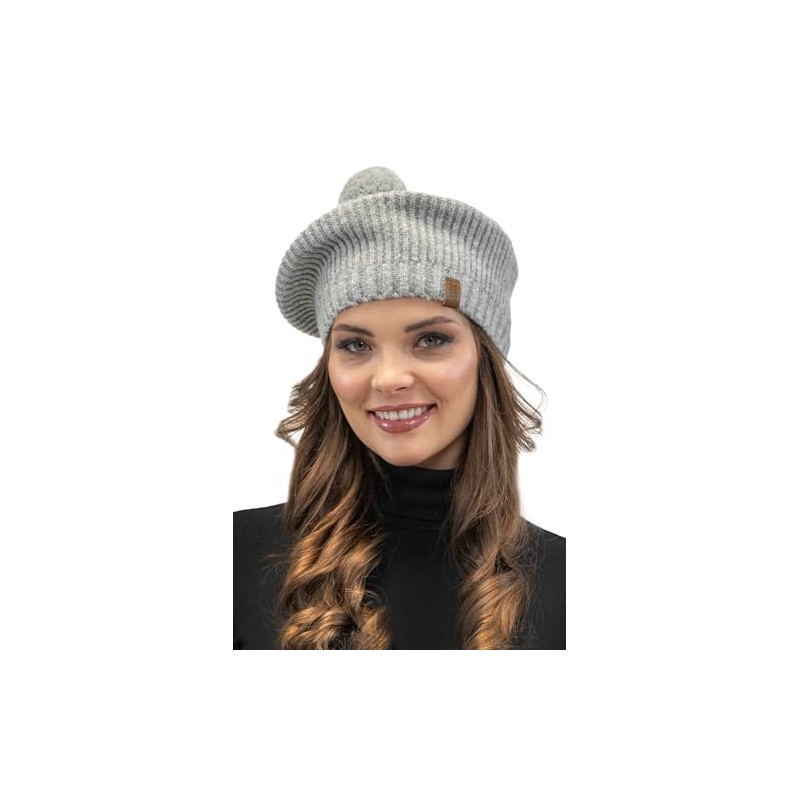 VIVISENCE Women's Beret Hat Warm Comfortable Headwear Bobble Winter 7074,