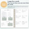 Undated Weekly Planner Notebook, A5 Planner Notebook Daily Diary,Weekly Goals