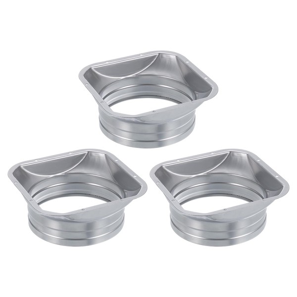 PATIKIL 6 Inch Duct Connector Flange, 3 Pcs Metal Straight