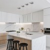 2 Pack Chrome Cylinder Pendant Lights for Kitchen Island, Modern