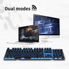 MOTOSPEED 2.4GHz Wireless/USB Wired Mechanical Keyboard 104Keys Led Backlit Brown