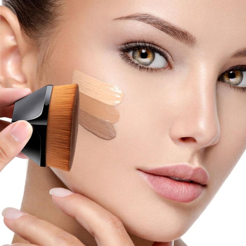 2 Pcs Multifunctional Kabuki Brush - Foundation, Blusher, Powder, Concealer