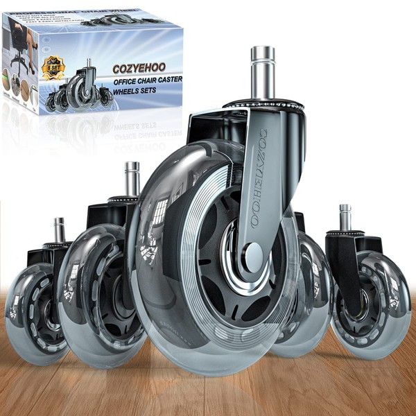Office Chair Wheels, Heavy-Duty Caster Wheels 3 Inch, Replacement Wheels
