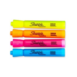 SHARPIE Highlighter - Tank, Chisel Tip, Assorted Colors, Water Resistant, 1.0-1.9mm, 6-Pack