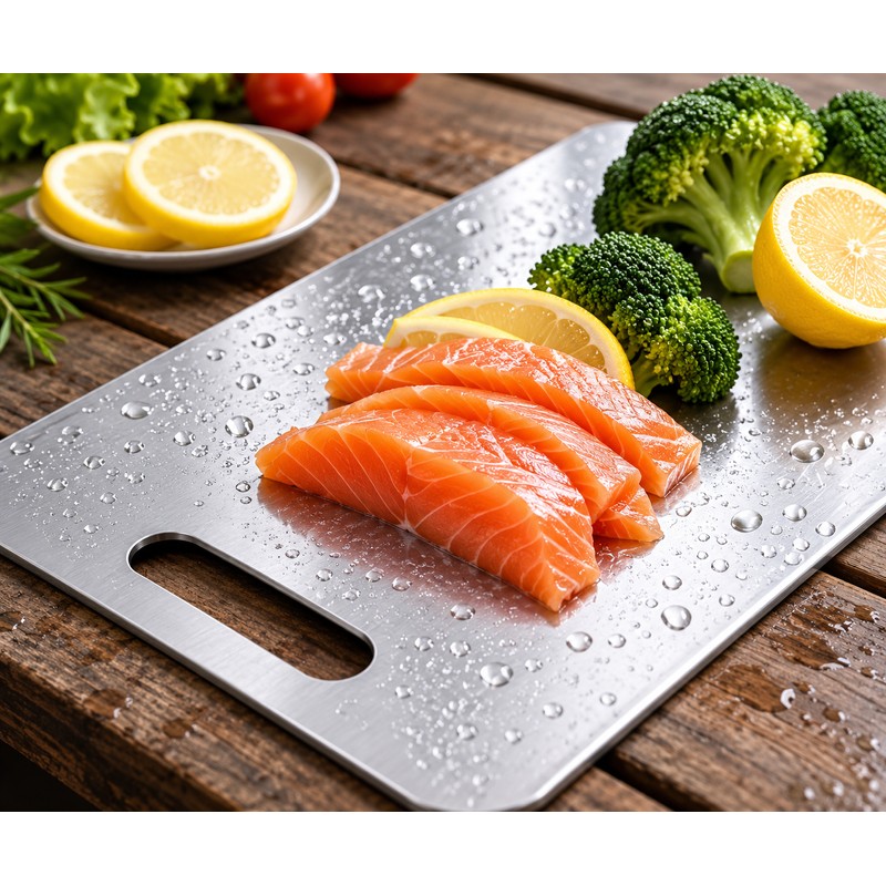Stainless Steel Cutting Board for Food Prep – Double-Sided Chopping