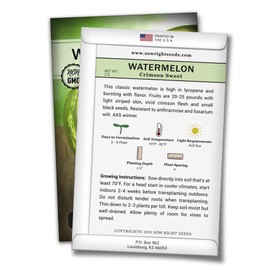 Sow Right Seeds - Crimson Sweet Watermelon Seed for Planting - Non-GMO Heirloom Packet with Instructions to Plant a Home Vegetable Garden - Great Gardening Gift (1)