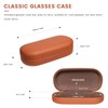 molshine Hard Shell Leather Sunglasses Case,Classic Large Glasses Case for