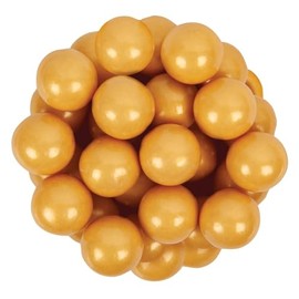 Bayside Candy 1" Large Gumballs - Colored Gumball Collection - Gumball Machine - Shimmer and Solid Colors (Shimmer Gold/Pearl Gold Gumballs 1" Large, 5LB)
