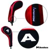 Andux Count Printed Golf Iron Covers with Zipper Long Neck