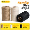 Natural Jute and Cotton Twine Bundle for Crafts and Home