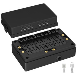 DAIERTEK Fuse Relay Box 12V Automotive 10 Slots Relay Holder 15 Slots ATC/ATO Fuse Holder Universal Fuse and Relay Box Block for Automotive Truck Marine Boat