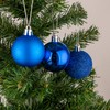 60mm/6Pcs Christmas Baubles Shatterproof Blue, Christmas Tree Decorations Ball Ornaments