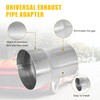 QYFNB 304 Stainless Steel Exhaust Adapter Connector, Universal Exhaust Pipe,