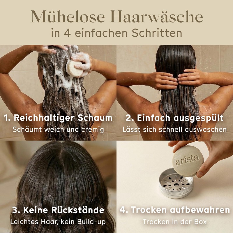 Arista Solid Shampoo for Normal Hair, Sulfate-Free Shampoo, Shikakai Powder