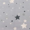 2 Piece Grey Star Pillow Case Queen Size, 100% Cotton,
