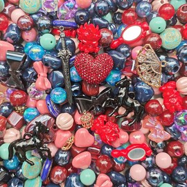 Acrylic Beads Mix(16mm)-Beading making-Bead Assortmens-DIY:_Light Blue_150ml