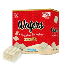 ChocZero Vanilla Wafer Cookies – No Added Sugar, Keto Friendly, Low Carb Cookies with No Sugar Alcohols, Gluten Free & Individually Wrapped – 8 oz Box
