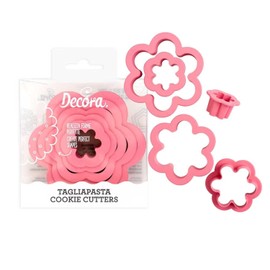 Decora 0255313 Set of 6 Flower Cutters 1.5 2.5 3.5 5 6.5 8 H 2.2 cm
