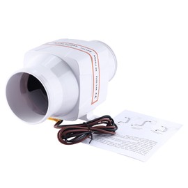 NovelBee Marine Boat DC 24V Electric in-Line Bilge Air Blower Fan Boat Engine Blowers Marine Cabin Engine Ventilation Blower Fan (Intake:3")