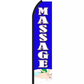 NeoPlex Massage  2 1/2 ft X 11 1/2 ft Swooper Flag (Hardware Sold Separately)