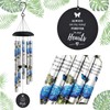 Blue Hydrangea Wind Chimes for Outside,Memorial Wind Chimes for Loss