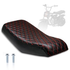 JMCHstore Red Diamond Stitch Retro Mini bike Seat for Monster Mega Moto MMB80 80cc MMB105 105cc, For Coleman Realtree RB100 RT100 Mini Bike Cushion Replacement parts