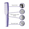 Allegro Combs 6000 Wide Tooth Vented Hair Combs - Set