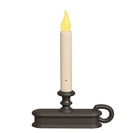 2-in-1 Cordless Window Candle, Dusk Till Dawn Sensor, Amber and Warm White LED, Battery Power, Single Candle