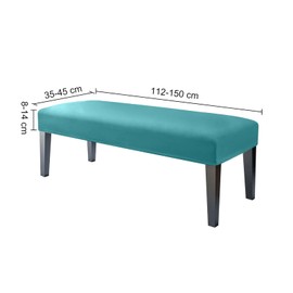 Stretch Bench Covers, Velvet Flannel Dust Covers, Dining Room Chair Covers Stretch Washable Chair Slipcover for Removable Chair Protector for Dining Room, Bedroom, Living Room(Turquoise Blue)