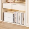 GUDEMAY Bed Sheet Organizers and Storage Plastic, 4 pcs Foldable