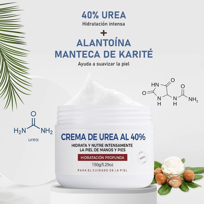 OUKEYA Crema de Urea 40% con Glicerina y Vitamina E