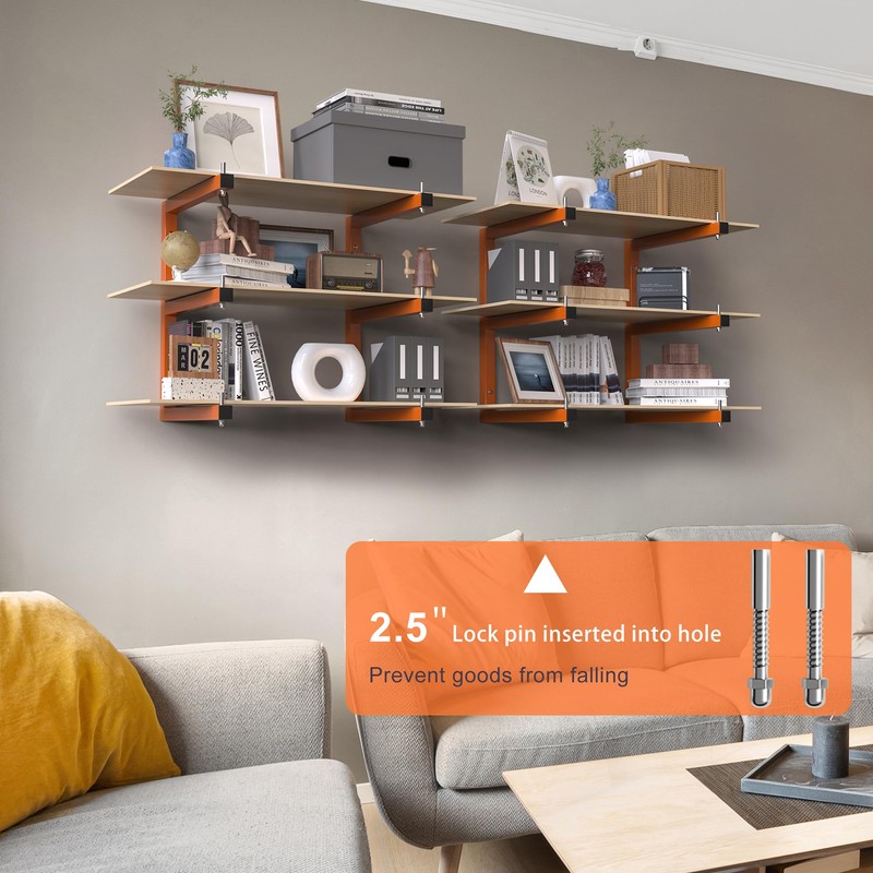 Lumber Rack Wall-Mounted Lumber Storage Rack, Heavy Duty Wood Storage