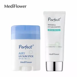 Mediflower [메디플라워]퍼펙트 에어리 선스틱 23g+워터풀 선에센스 50ml [Mediflower] Perfect Airy Sunscreen Stick 23g + Waterful Sun Essence 50ml